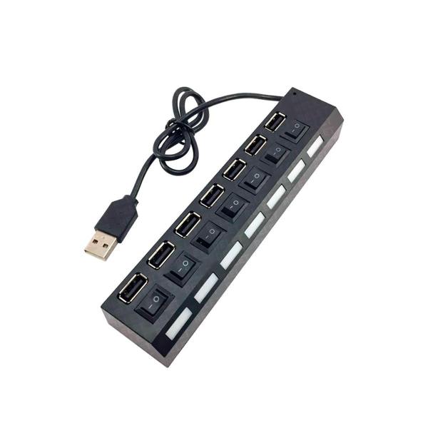 Imagem de Hub Usb 2.0 Com 7 Portas Switch On/Off E Led Indicador