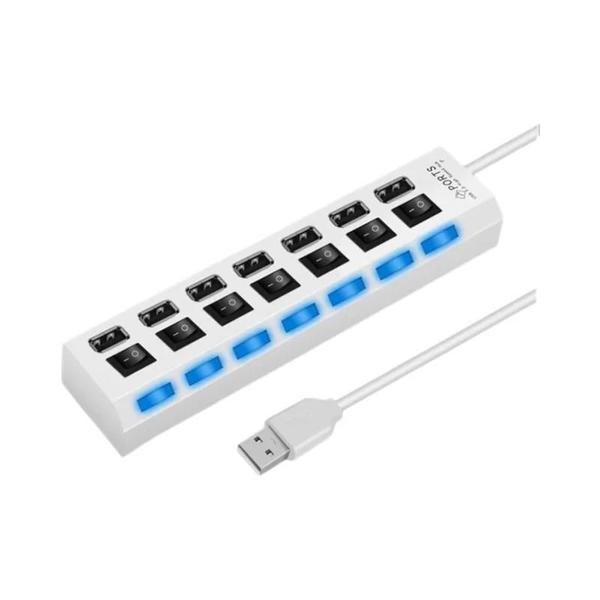 Imagem de Hub USB 2.0 de Alta Velocidade com 4/7 Portas - Adaptador para PC e Laptop