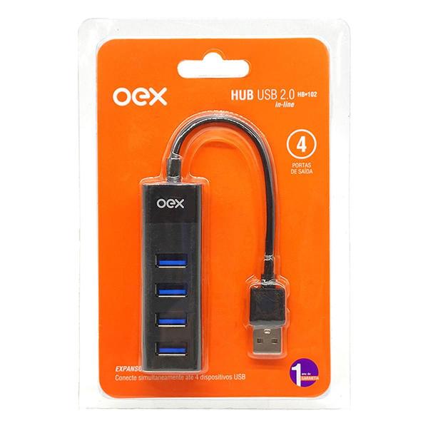 Imagem de Hub Usb 2.0 Oex Hb102 4 Portas