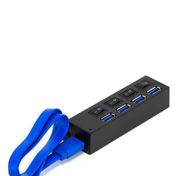 Hub USB 3.0 4 Portas Cirilo Cabos Imagem de Hub USB 3.0 4 Portas Cirilo Cabos