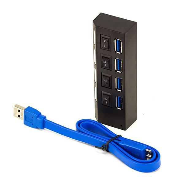 Hub USB 3.0 4 Portas Cirilo Cabos Imagem de Hub USB 3.0 4 Portas Cirilo Cabos