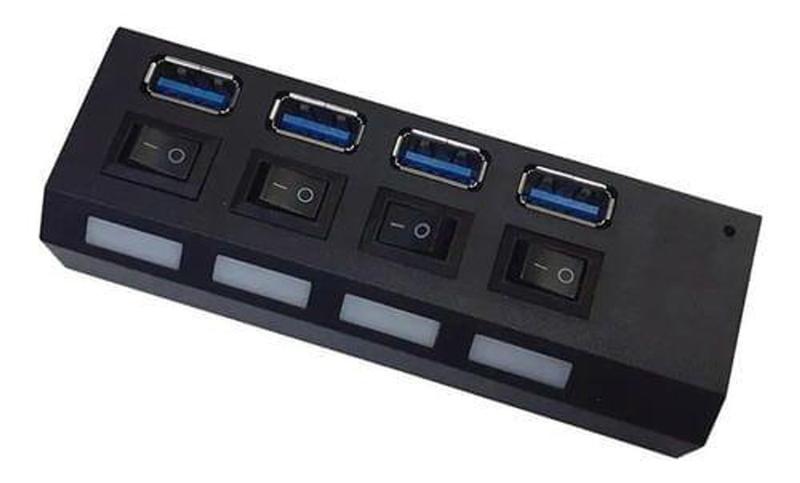 Imagem de Hub USB 3.0 4 Portas com Interruptor - SOLUCAO