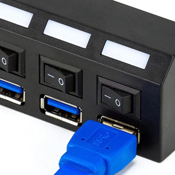 Imagem de Hub Usb 3.0 - 4 Portas - Kit Com 5