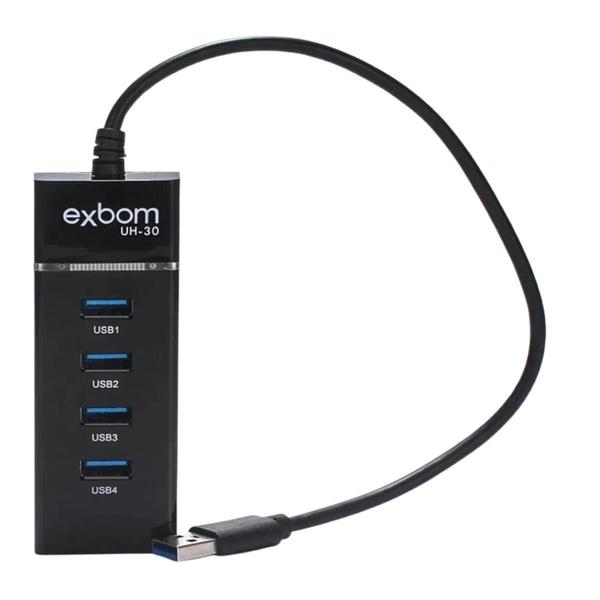 Imagem de Hub USB 3.0 com 4 Portas Alta Velocidade - Exbom