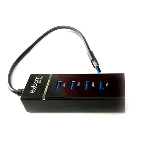 Imagem de HUB USB 3.0 com 4 Portas e Led Indicador Exbom UH-30