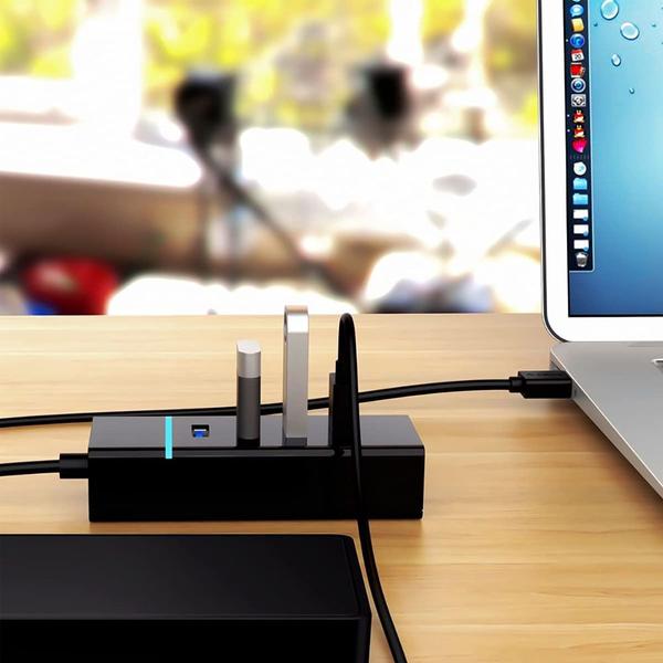 Imagem de Hub USB 3.0 Extensor de 4 Portas, Adaptadores de USB com LED