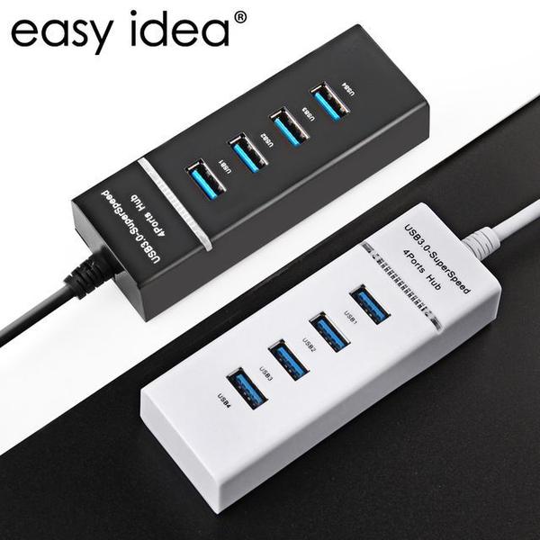 Imagem de Hub USB 3.0 Extensor USB Com 4 Portas Led Indicador até 5.0 Gbps Alta Velocidade  Exbom - BCO