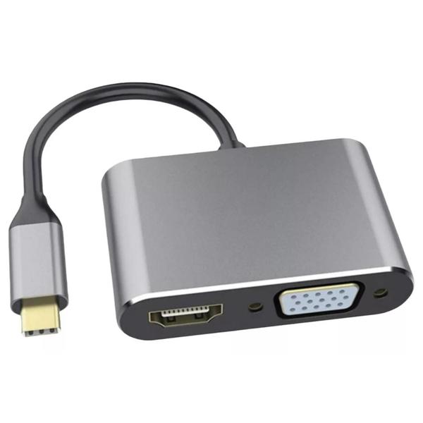 Imagem de Hub Usb 3.0 Usb C Adaptador Para Hdmi Vga Carregador