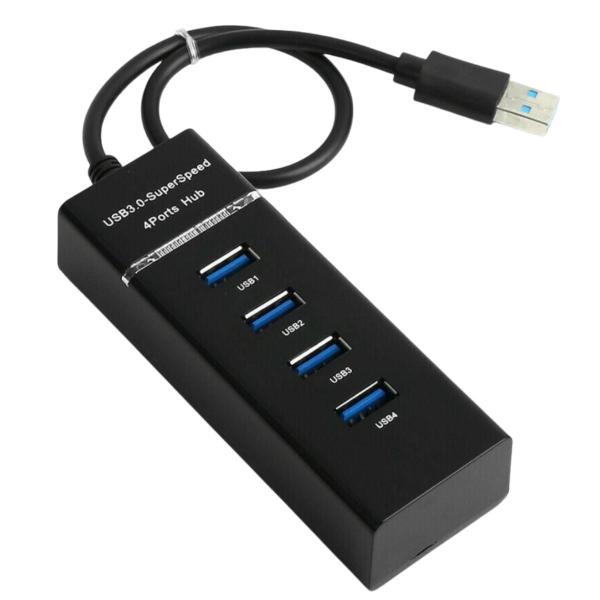 Imagem de Hub USB 4 Portas 3.0 Cabo Adaptador Pendrive Mouse Teclado