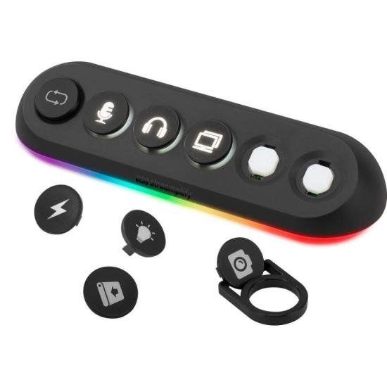 Imagem de Hub USB 5 Portas 3.0 Streamplify Deck 5 Preto RGB