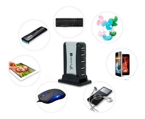 Hub Usb 7 Portas Com Fonte 2.0 Hb-T68 Knup Imagem de Hub Usb 7 Portas Com Fonte 2.0 Hb-T68 Knup