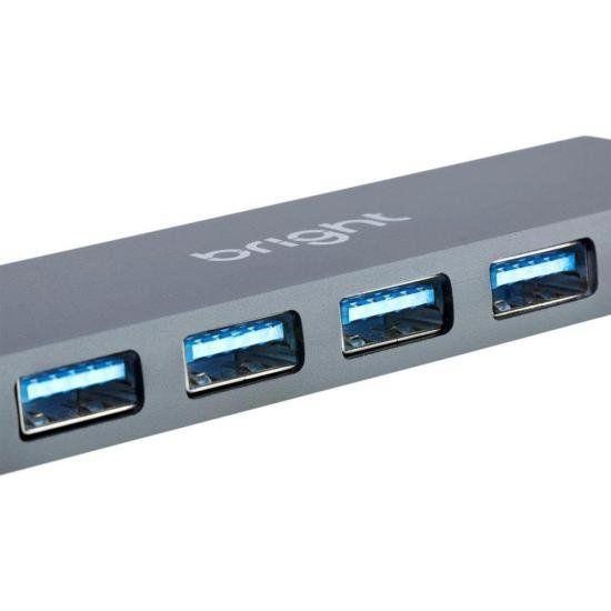 Hub USB Bright 4 portas 3.0 F002 Imagem de Hub USB Bright 4 portas 3.0 F002