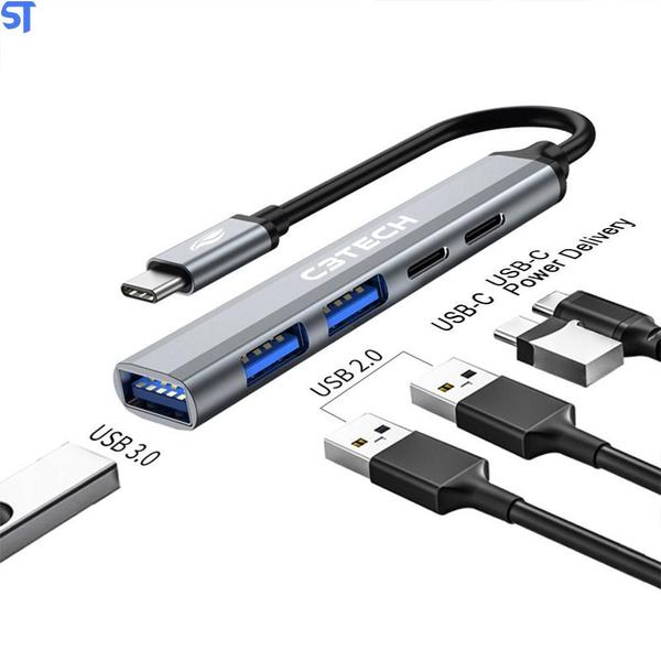 Imagem de Hub Usb-C 3.0 Com 5 Portas Hu-P300Si C3Tech