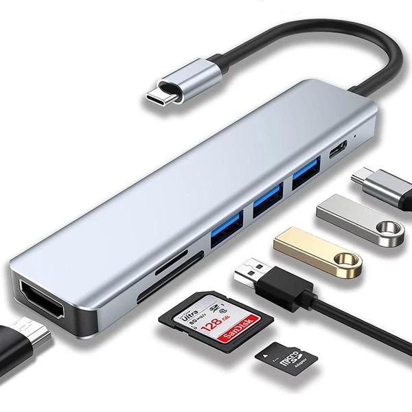 Imagem de Hub USB-C 4K HDMI com Leitor de Cartões SD/TF - Para MacBook e iPad