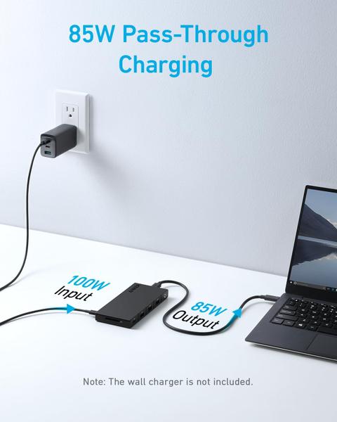 Imagem de Hub USB C Anker 10 em 1 com fornecimento de energia de 100 W, HDMI 4K duplo