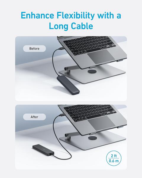 Imagem de Hub USB C Anker 4 portas USB 3.0 5 Gbps Transferência de dados A8309