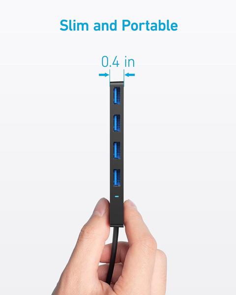 Imagem de Hub USB C Anker 4 portas USB 3.0 5 Gbps Transferência de dados A8309