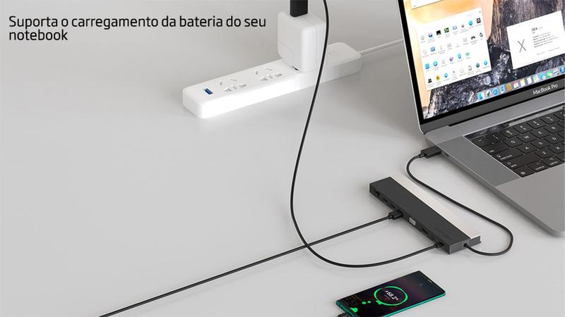 Imagem de HUB USB-C, DockStation 13 em 1, Até 3 Monitores, DisplayPort, HDMI, VGA, 100W, WL-UMD03 Wavlink