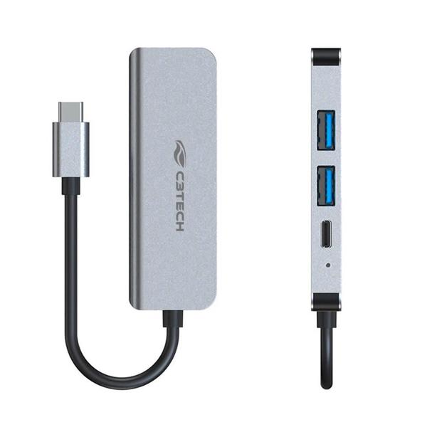 Imagem de Hub Usb Com Saída Hdmi 4K, C3Tech, Hu-D50Gy - Cinza