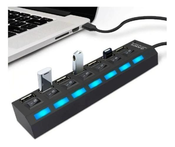 Imagem de Hub Usb Extensor 7 Portas 2.0 Com Interruptor Lehmox