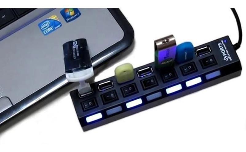 Imagem de Hub Usb Extensor 7 Portas Chave Seletora 2.0