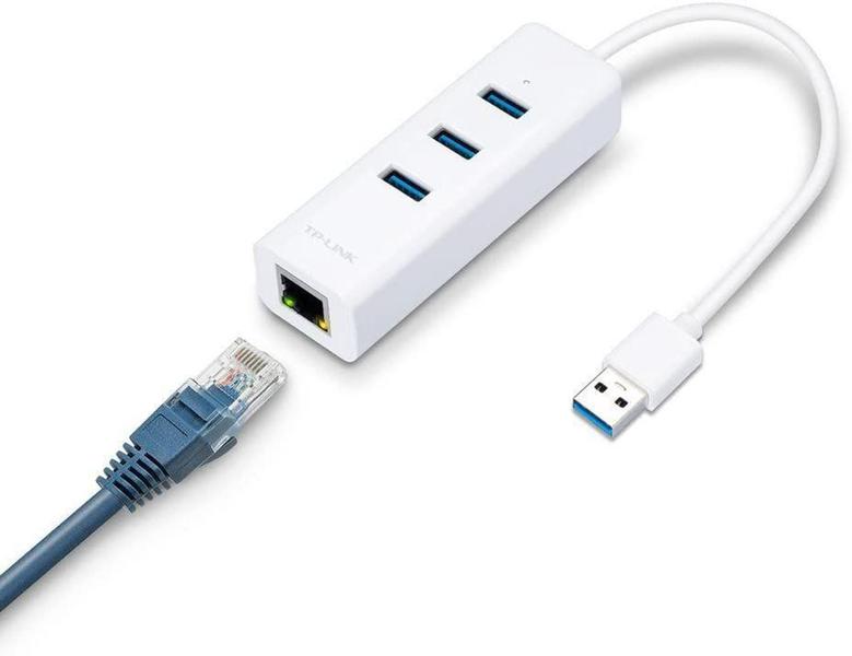 Imagem de Hub usb tp-link ue330 com 3 portas 3.0 e ethernet gigabit