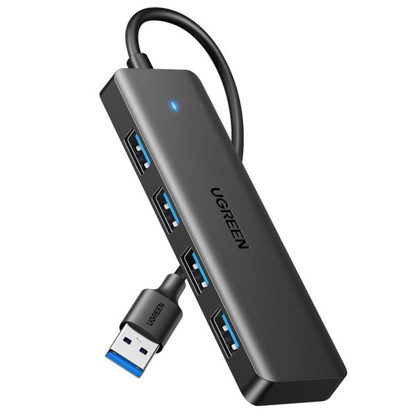 Imagem de Hub USB UGREEN USB 3.0 de 4 portas ultrafino para mouse e teclado