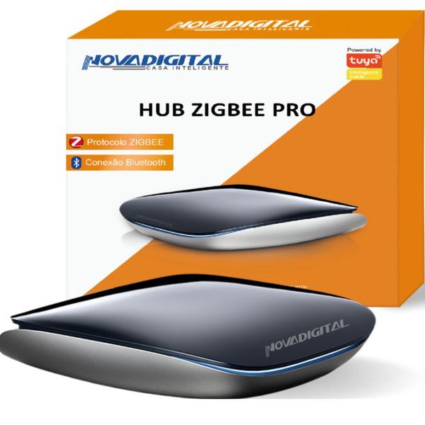 Imagem de Hub Zigbee Pro NovaDigital HZN-PRO 3 Mesh Bridge Bluetooth Wi-fi Alexa Tuya Smart Life Preto