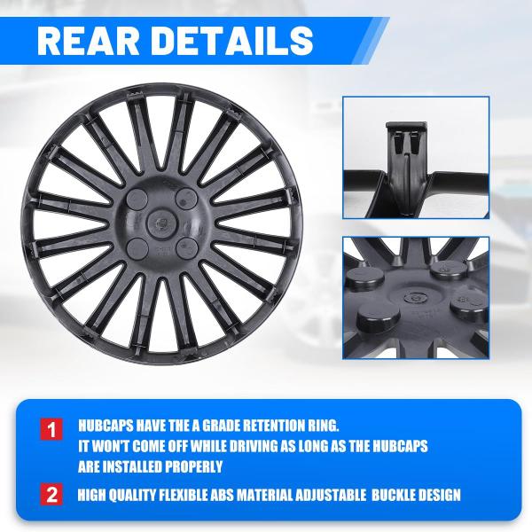 Hubcaps I1MOTOR R14 Universal Matte Black, conjunto de 4 Imagem de Hubcaps I1MOTOR R14 Universal Matte Black, conjunto de 4