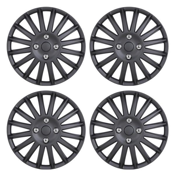 Hubcaps I1MOTOR R14 Universal Matte Black, conjunto de 4 Imagem de Hubcaps I1MOTOR R14 Universal Matte Black, conjunto de 4