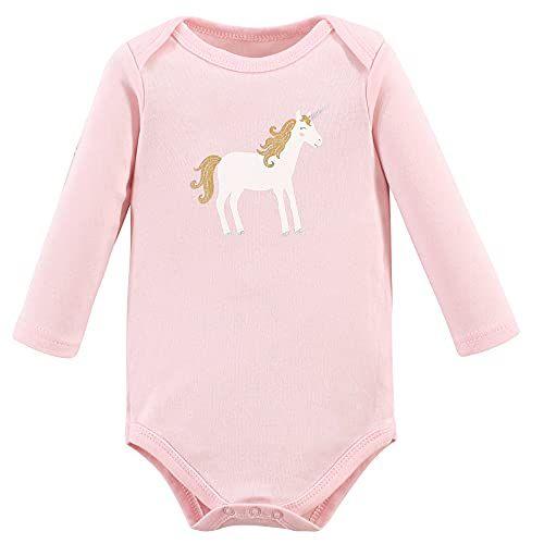 Imagem de Hudson Baby Unisex Baby Cotton Bodysuits de manga longa Unicórnio de ouro, 18-24 meses