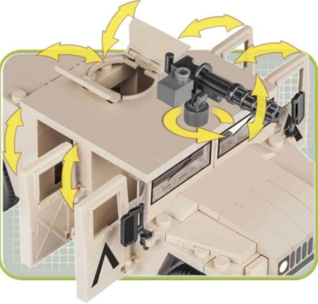 Imagem de Humvee Desert Blocos para Montar 210 peças Cobi