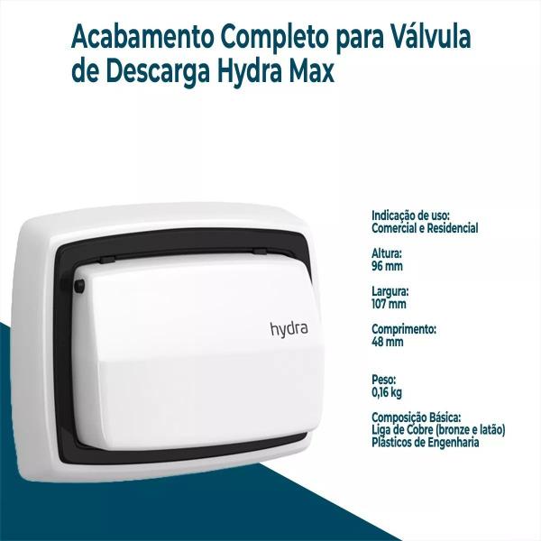 Imagem de Hydra Max Acabamento Válvula Descarga - Branco