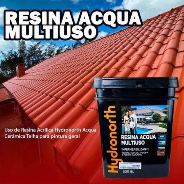 Hydronorth acqua resina incolor tijolos e pedras 900ml Imagem de Hydronorth acqua resina incolor tijolos e pedras 900ml