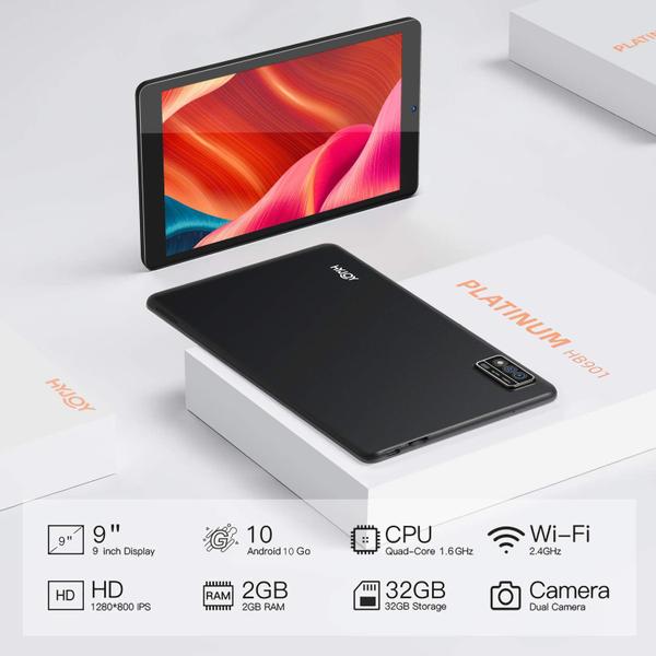 Imagem de Hyjoy Tablet 9 polegadas Android 10 Quad-Core 2GB RAM 32GB ROM 