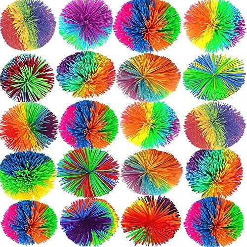 Imagem de HYMONA 20 Packs Monkey Stringy Balls 2.8Inches Fidget Ball, Stress Balls Stringy Bouncy Sensory Ball