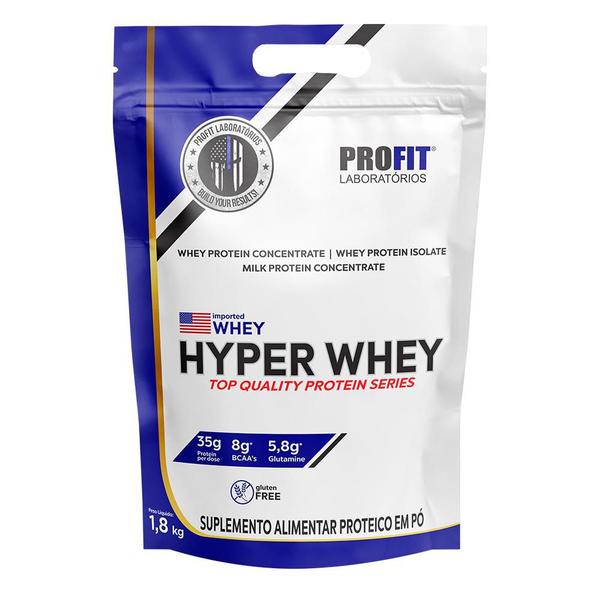 Hyper Whey - Isolado e Concentrado - Refil 1,8Kg - Profit - Profit Laboratórios Imagem de Hyper Whey - Isolado e Concentrado - Refil 1,8Kg - Profit