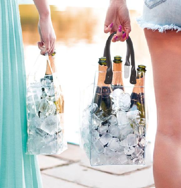 Imagem de Ice Bag Champagne Bolsa Gelo Porta Garrafas Cooler Vinho Top