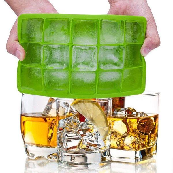 Imagem de Ice Cube Mold Wokex 15 Grid Silicone, conjunto de 4 laranjas