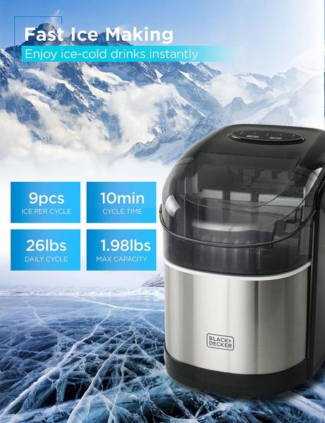 Imagem de Ice Maker BLACK+DECKER Capacidade de 12 kg com indicador LED