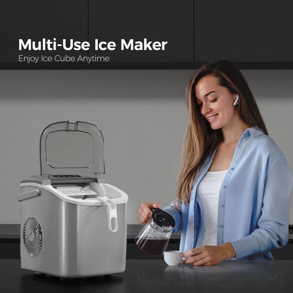 Imagem de Ice Maker Crzoe Countertop portátil 26 libras/24H cinza