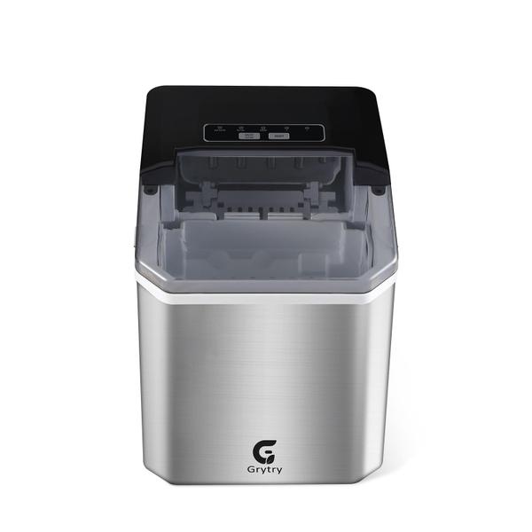 Imagem de Ice Maker Grytry Countertop 9 cubos 6 min 12 kg 24 horas de aço inoxidável