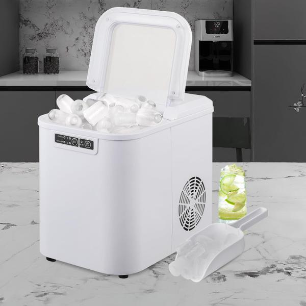 Imagem de Ice Maker Magshion Countertop 9 cubos 26 kg 24h branca