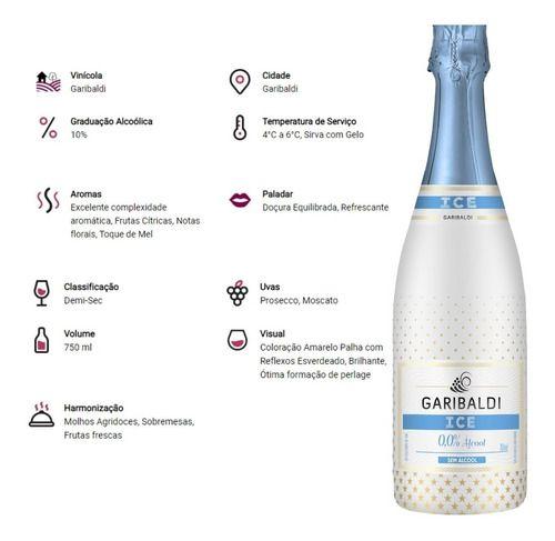 Imagem de ICE Zero Álcool Branco Garibaldi Serra Gaúcha 750 ml