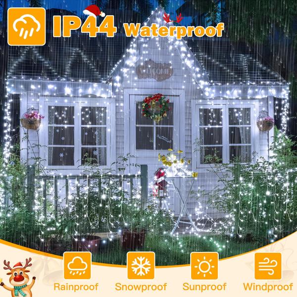 Imagem de Icicle Lights Ollny 720 LED 18m Cool White Christmas Outdoor