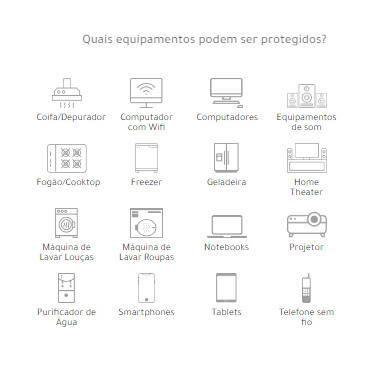 Imagem de iClamper Pocket 3 Pinos 10A Proteção contra Surtos Elétricos DPS Clamper 3P 010199 Transparente