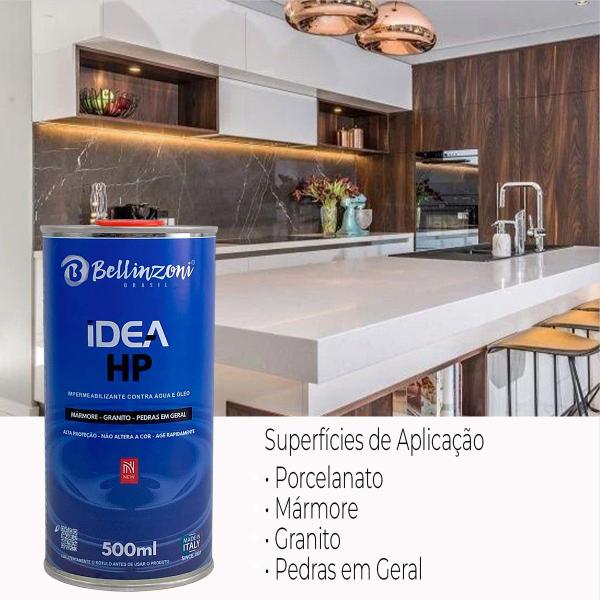 Imagem de Idea Hp Impermeabiliza Pedras Em Geral Mármore Granito 500ml Kit C/ 3