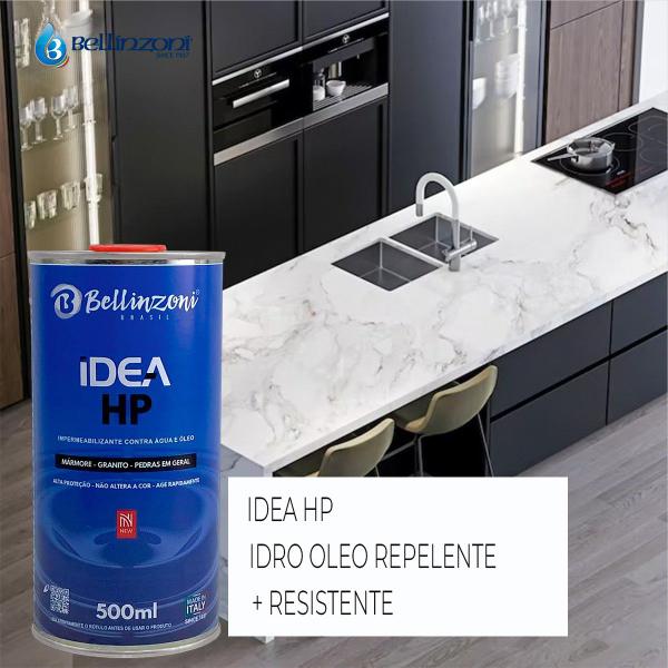 Imagem de Idea Hp Impermeabiliza Pedras Em Geral Mármore Granito 500ml Kit C/ 3