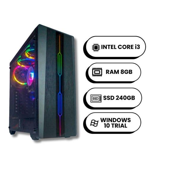 Imagem de Ideal Para Home E Estudo Pc Intel Core I3, 8Gb Ram,Ssd 240Gb