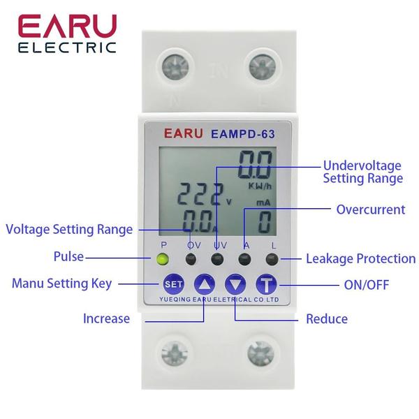 Imagem de Idr Interruptor fuga Wattimetro Volt. Amp.110/220V 63A